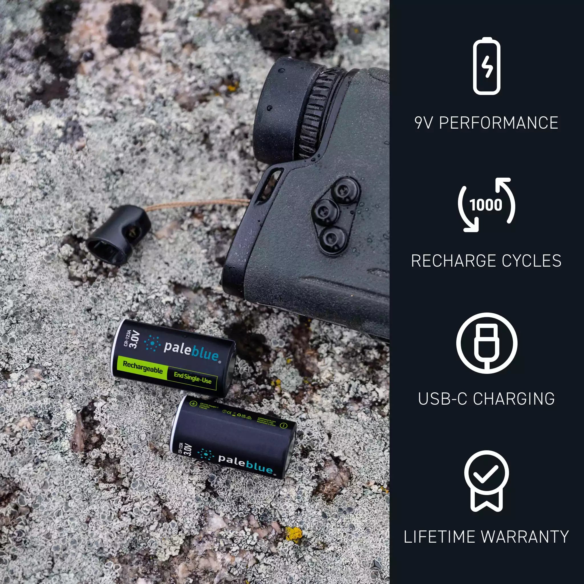 Voyager CR123A USB-C Rechargeable Batteries